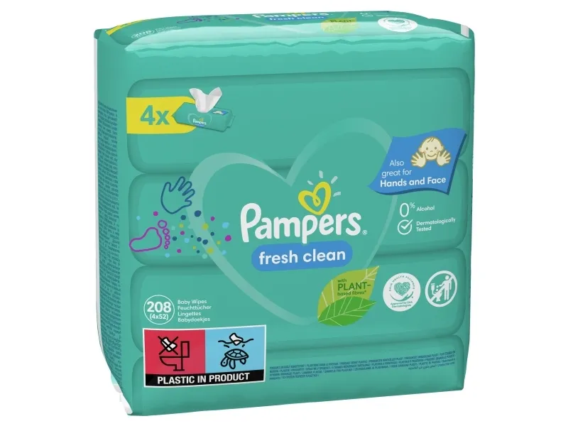 Pampers 81688043, Vådservietter til baby, Dermatologisk testet, Allergivenlig, Neutral pH