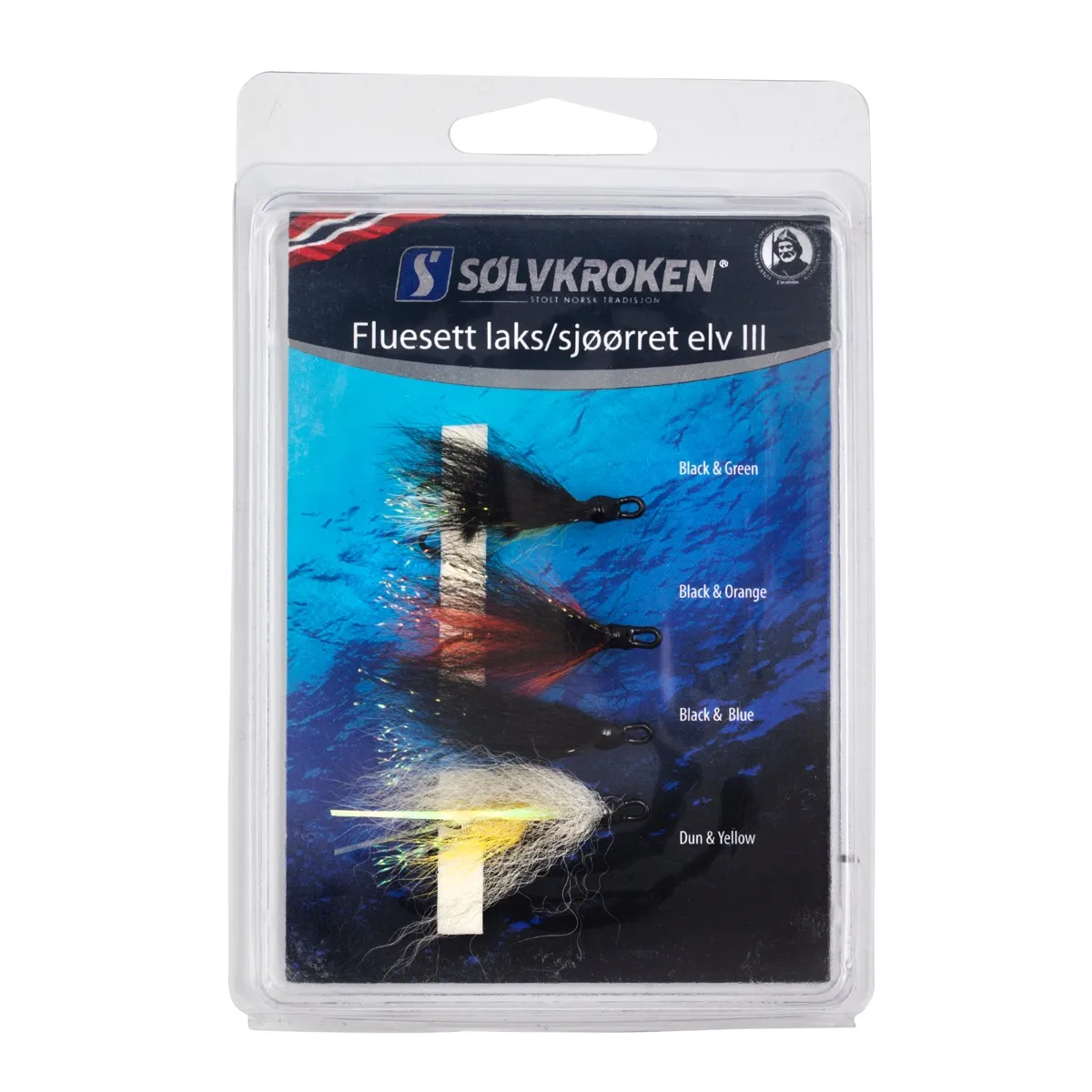 Sølvkroken Fluesett laks/sjøørret elv III