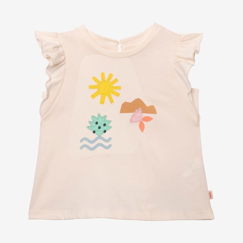 T-shirt bébé fille brodé blanc Catimini Blanc