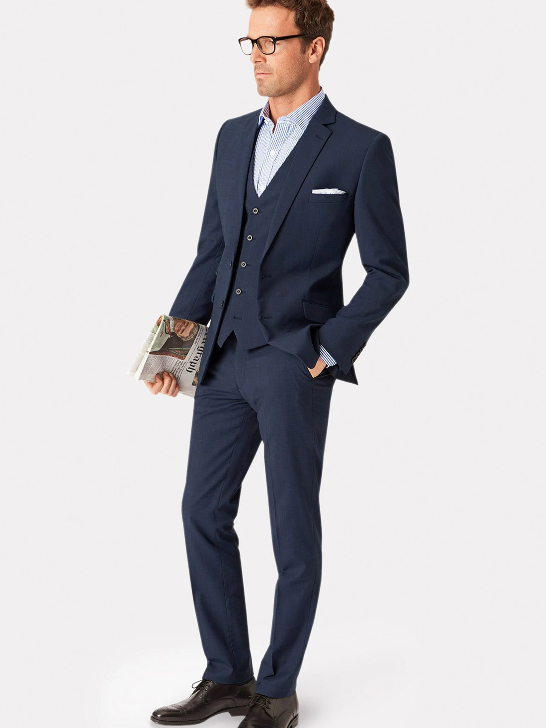 Blauw - Brook Taverner Cassino Slim Fit Jacket