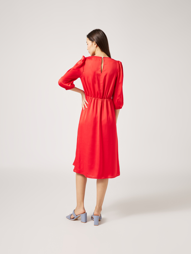 Robe midi satinée