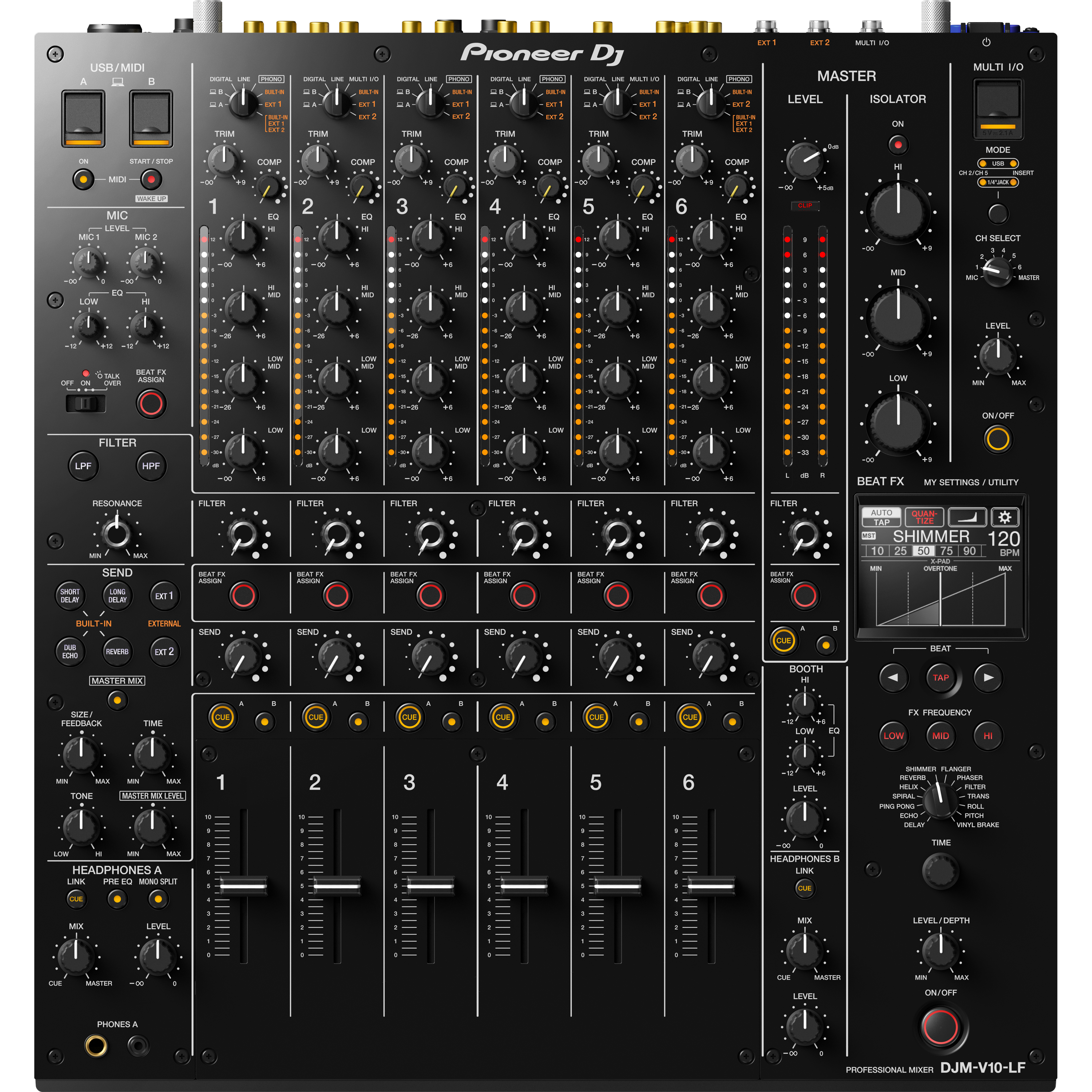 Pioneer DJ DJM-V10-LF 6-kanaals DJ-mixer