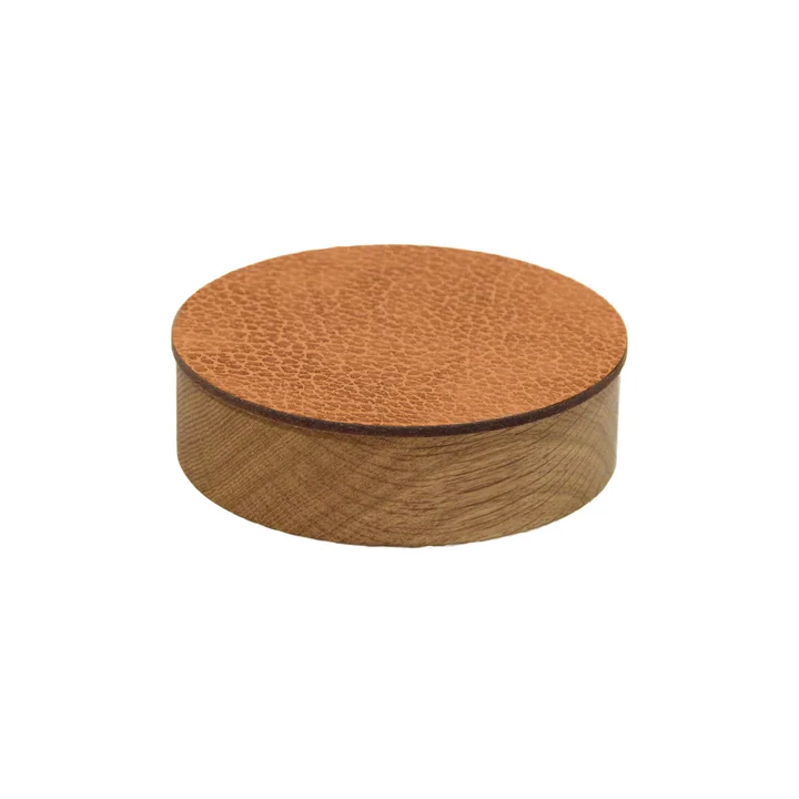 Lind DNA - Wood Box mit Deckel S, Ø 11 cm, Eiche natur / Bull natur