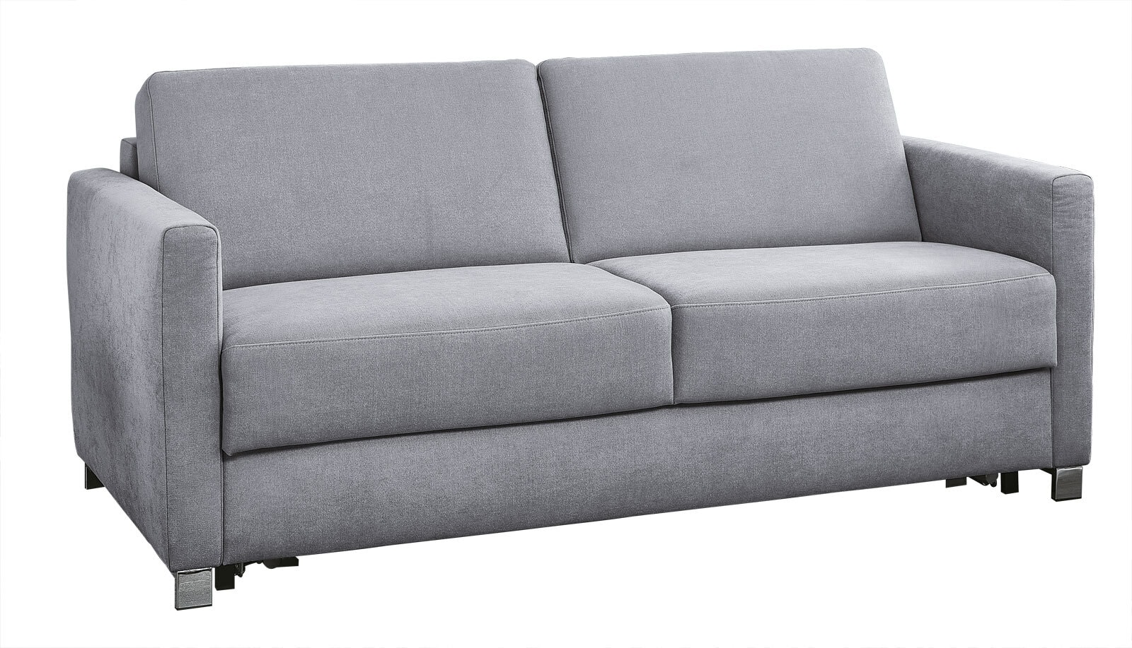 Schlafsofa Stoffbezug 170 x 89 x 101 cm hellgrau