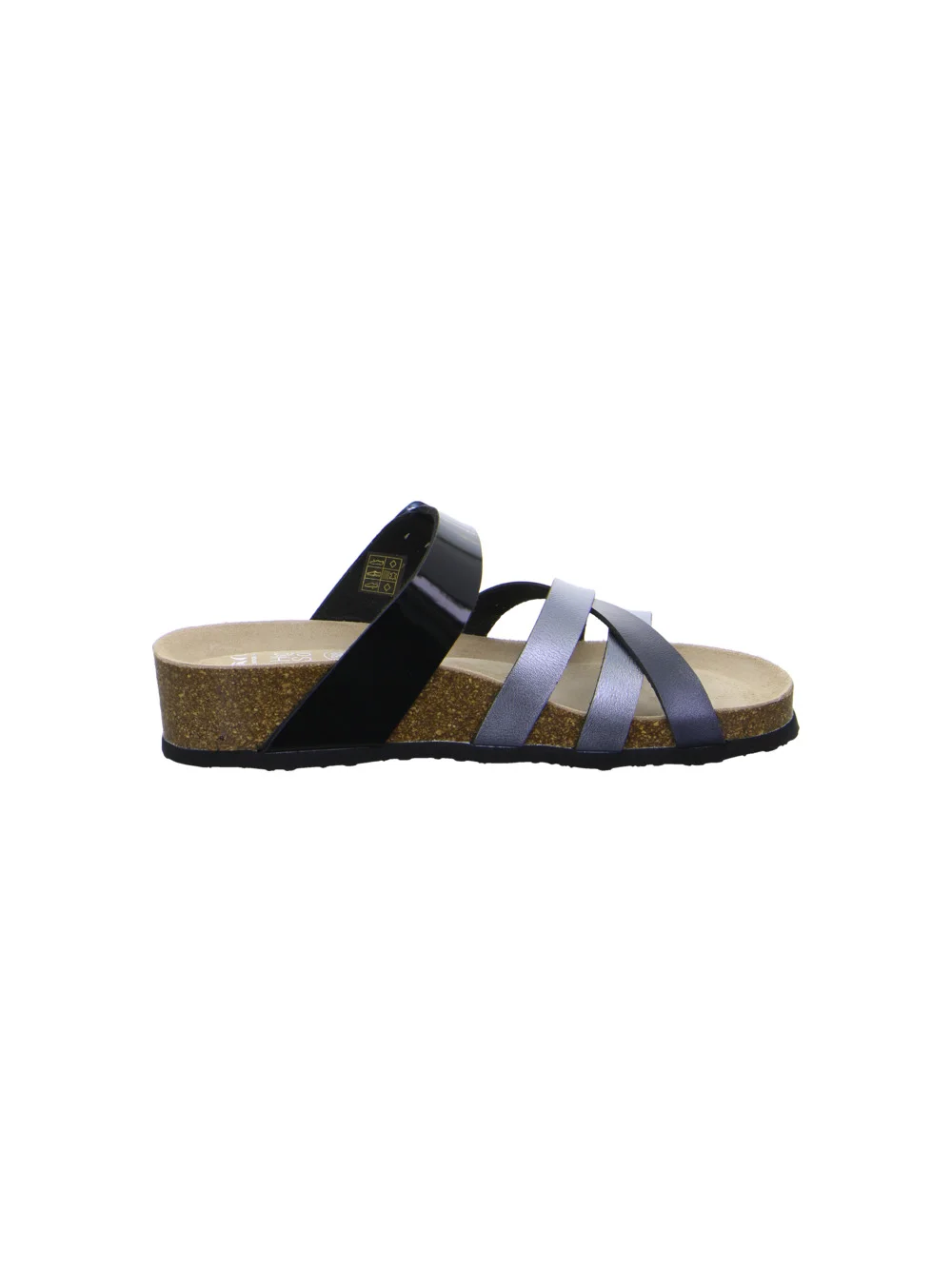 Pantolette Bali schwarz grau