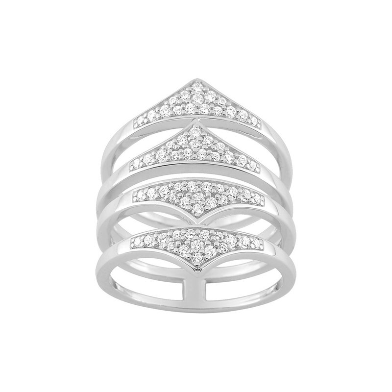 Bague femme - Oxyde de zirconium - Argent 925