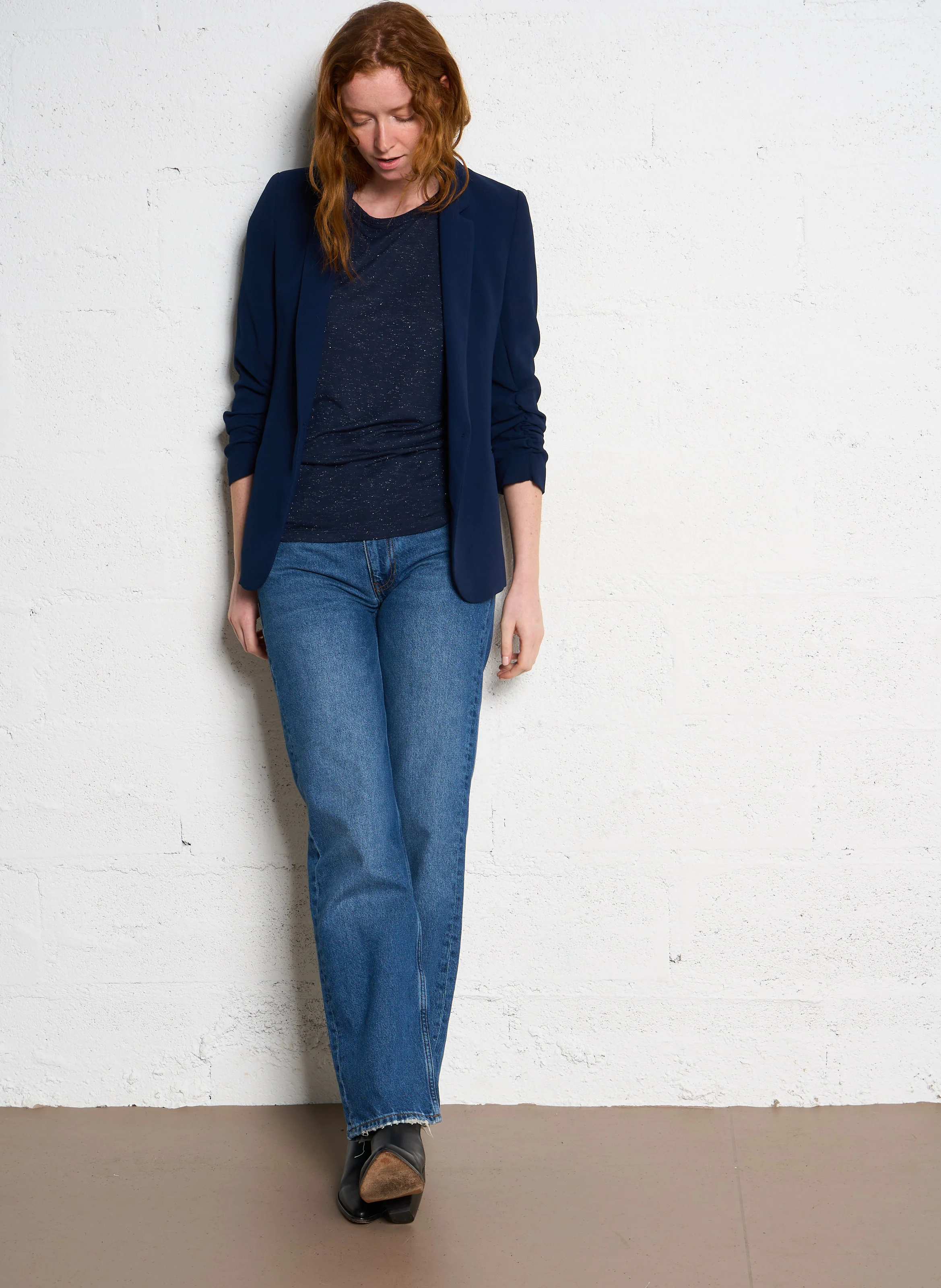 Veste de tailleur ajustée| Bleu