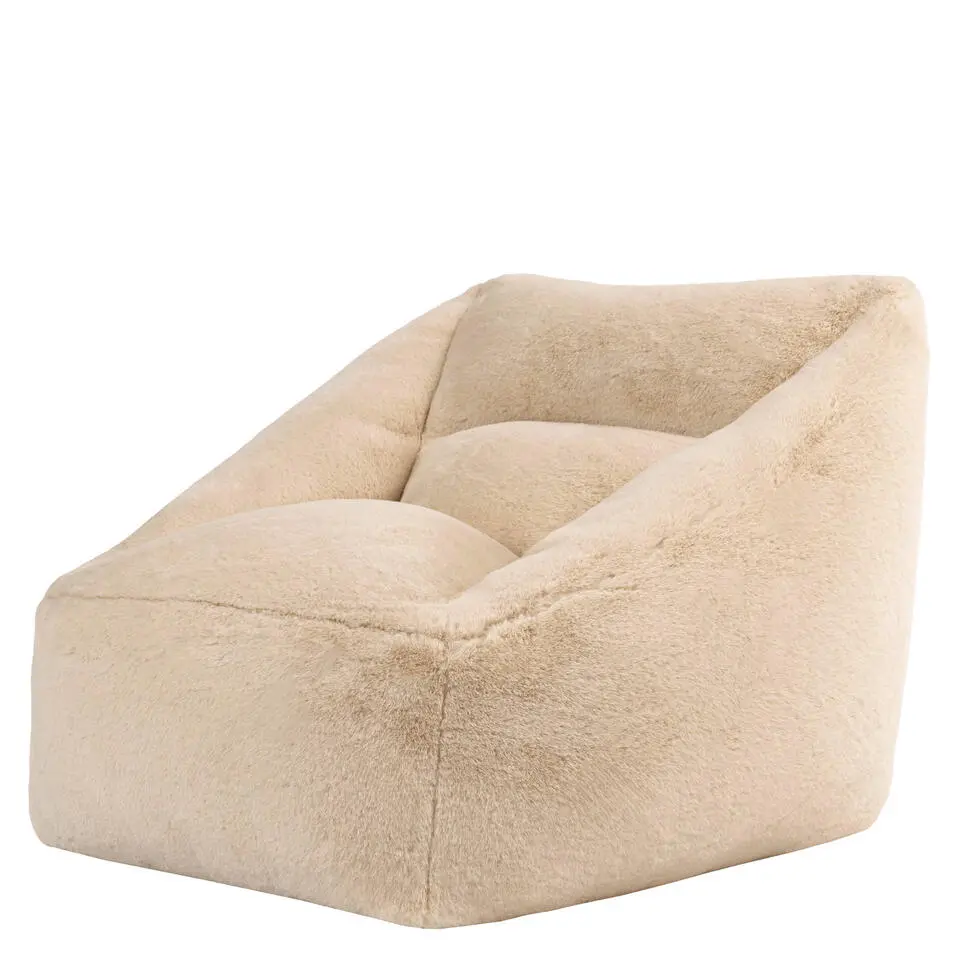 icon - Natalia XL Zitzak Fauteuil - Fluffy Pluche Imitatiebont - Crème