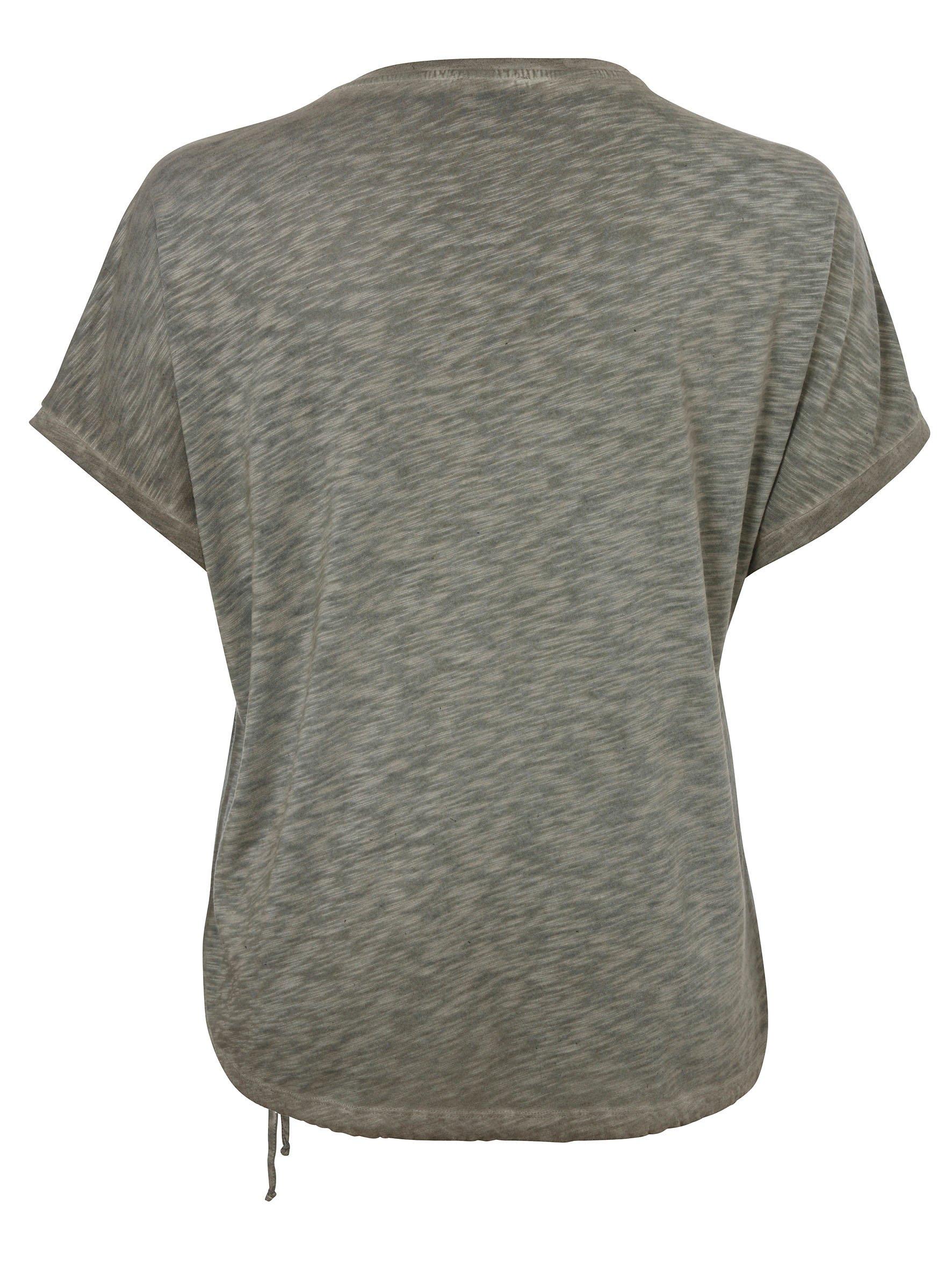 Shirt mit Frontdruck und Tunnelzug im Saum