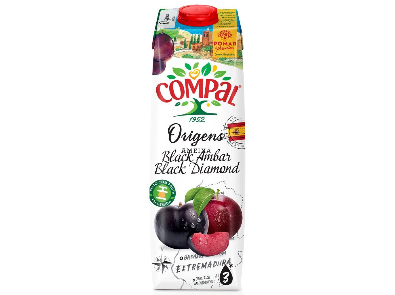 NÉCTAR COMPAL AMEIXA BLACK DIAMOND E BLACK AMBAR 1L
