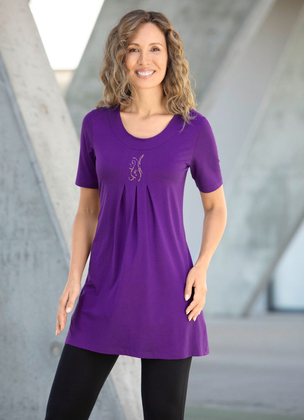 Geschmackvolles Longshirt in 2 Farben