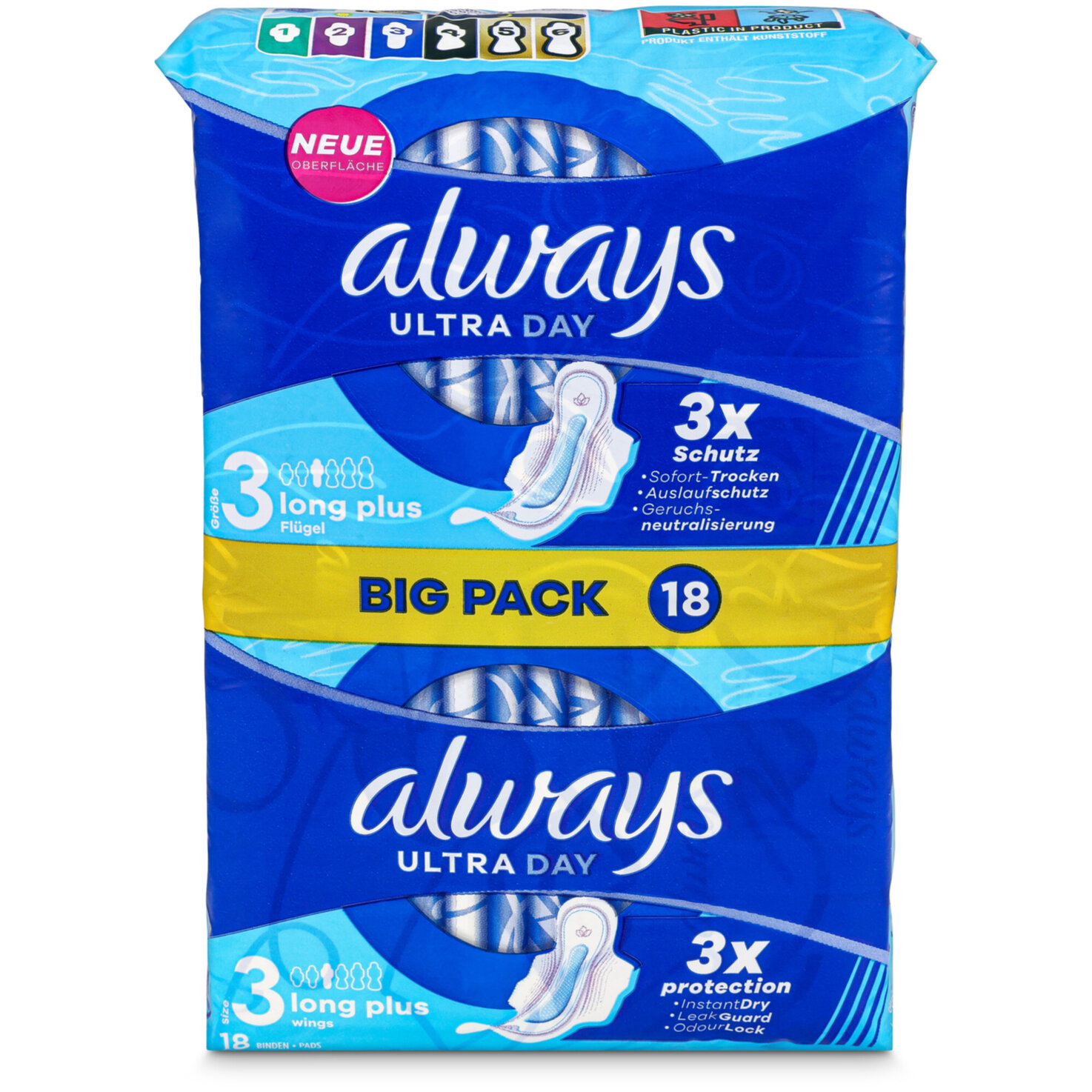 Always Ultra Long Plus BigPack 18 Stück