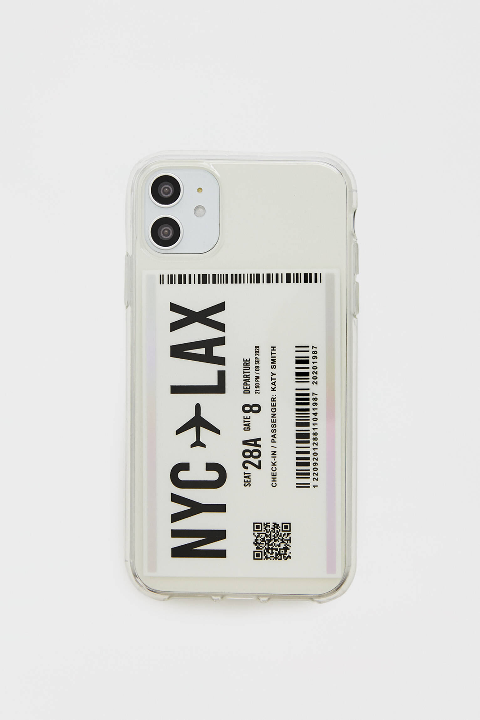 CAPA PARA IPHONE COM PASSAGEM AÉREA - TRANSPARENTE