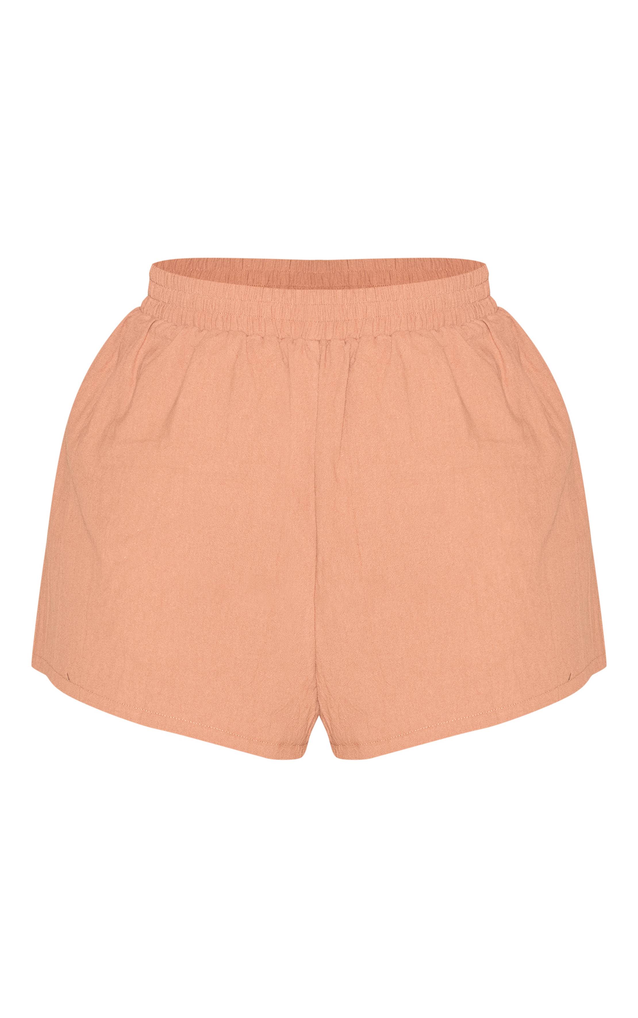 Moka Short Shape Taille Élastiquée Aspect Lin