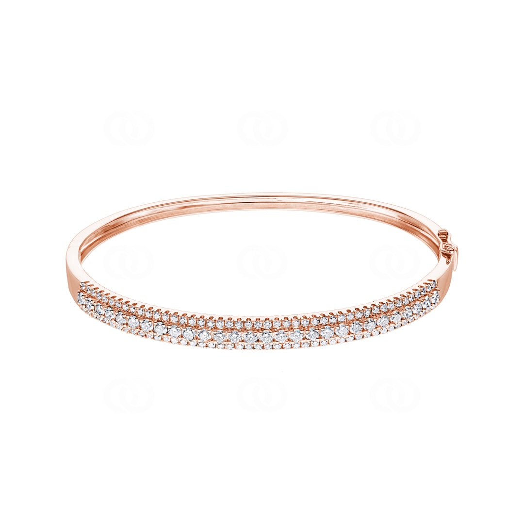 2.01 Karat Diamantarmreif 750/18 K Roségold