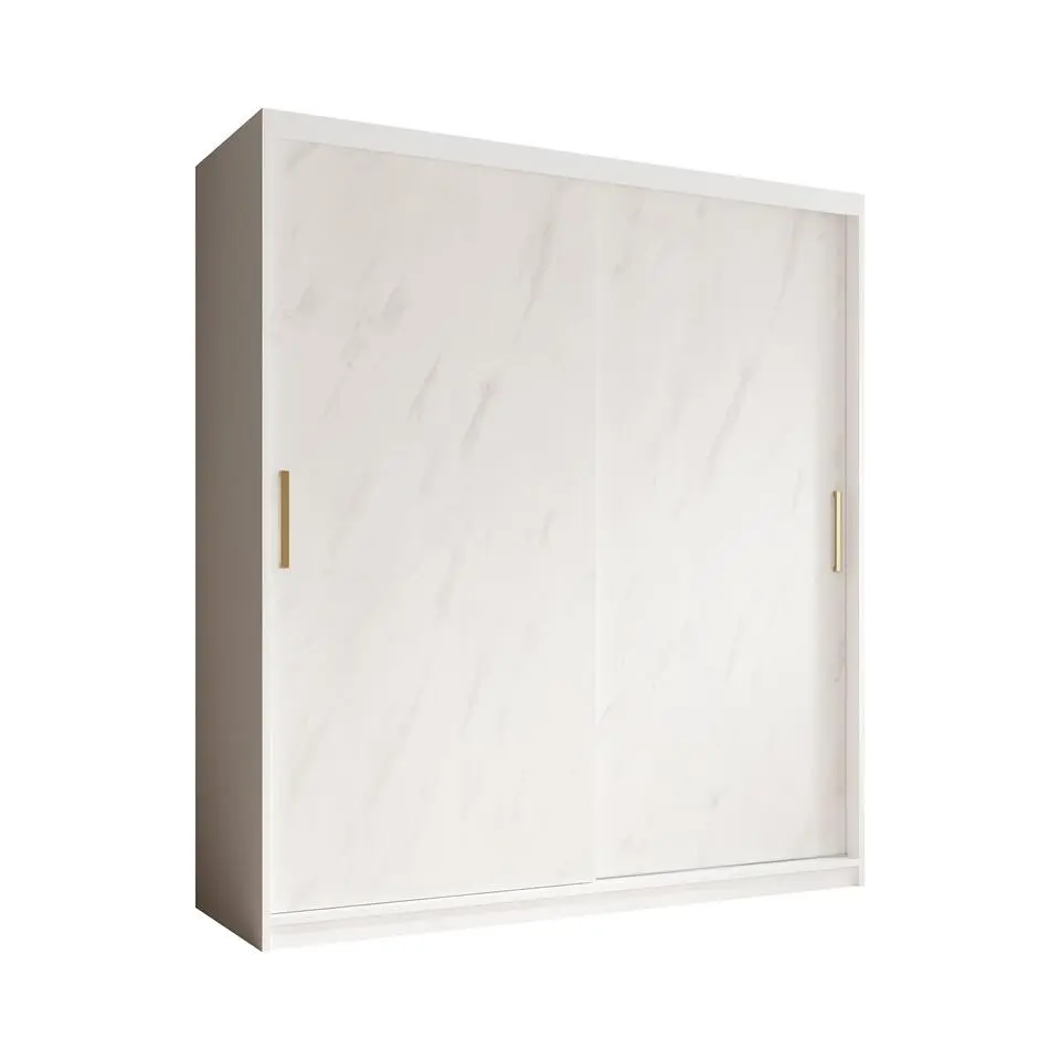 Meubella - Kledingkast Marmer - Wit - 180 cm