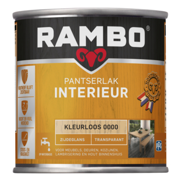 Rambo pantserlak interieur transparant zijdeglans kleurloos 250 ml
