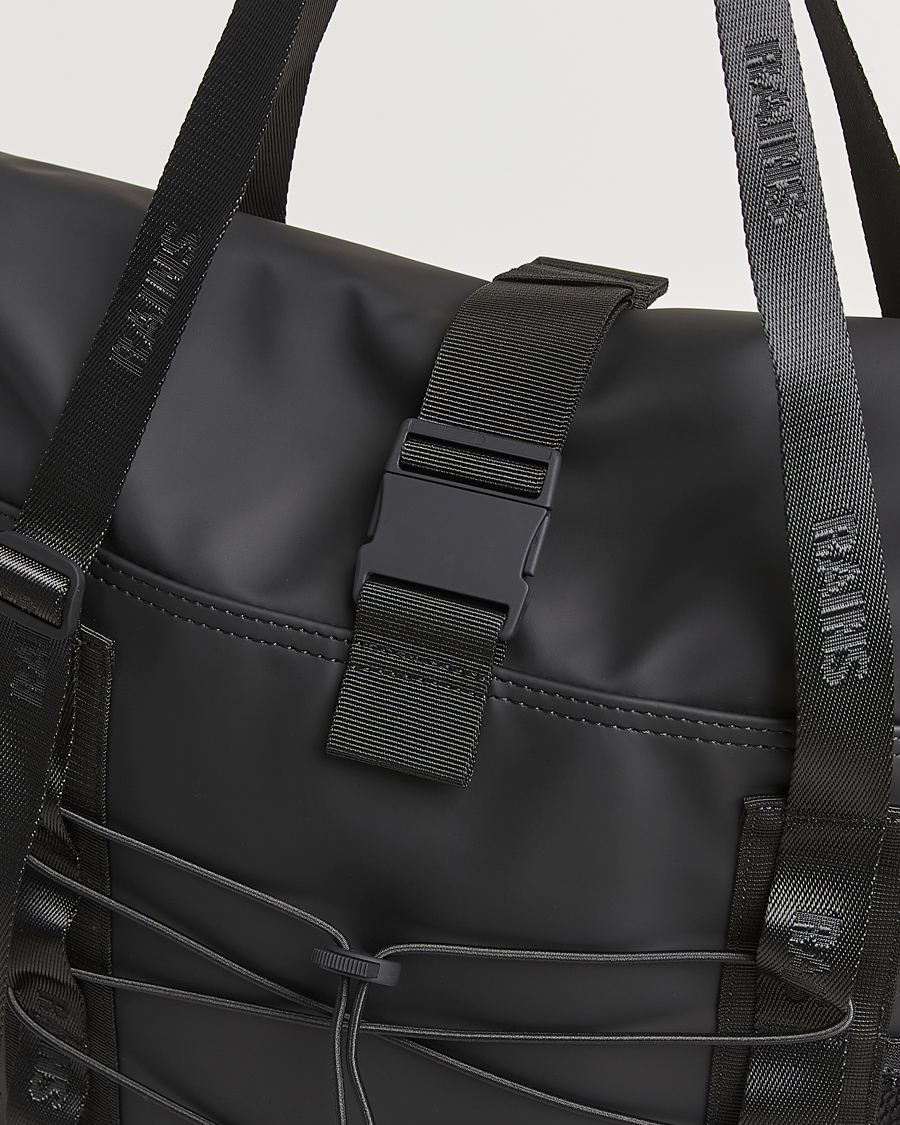 RAINS Trail Rolltop Tote Bag Black