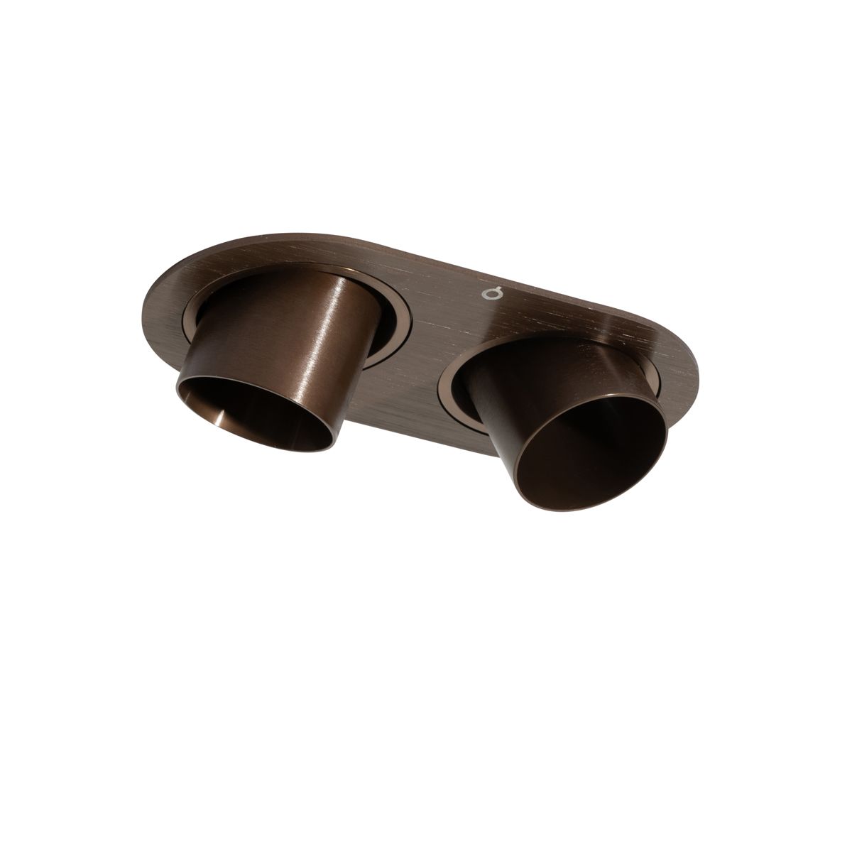 Set van 6 inbouwspots donkerbrons GU10 35mm kantelbaar 2-lichts - Installa