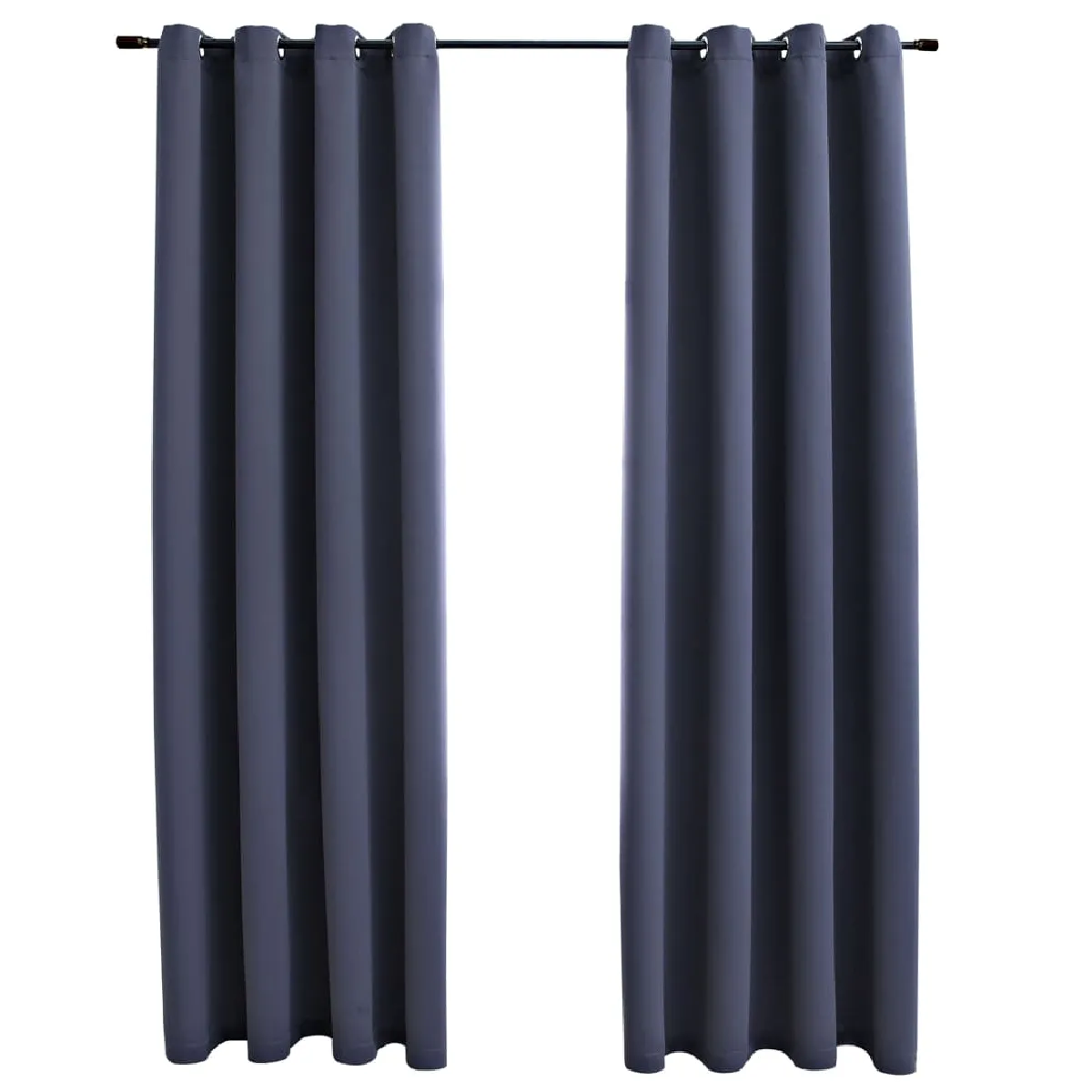 VidaXL Rideaux occultants 2pcs - Anthracite 140x175 cm