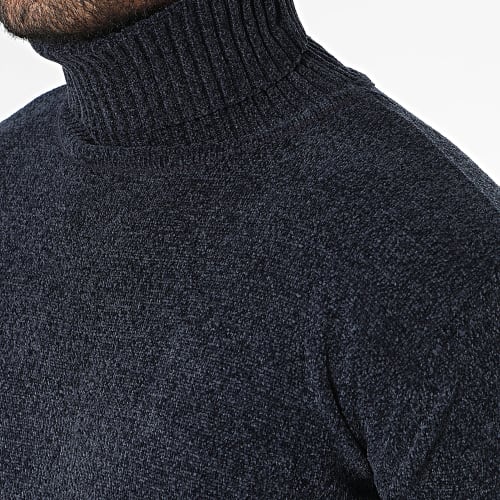 Pull Col Roulé Bleu Marine