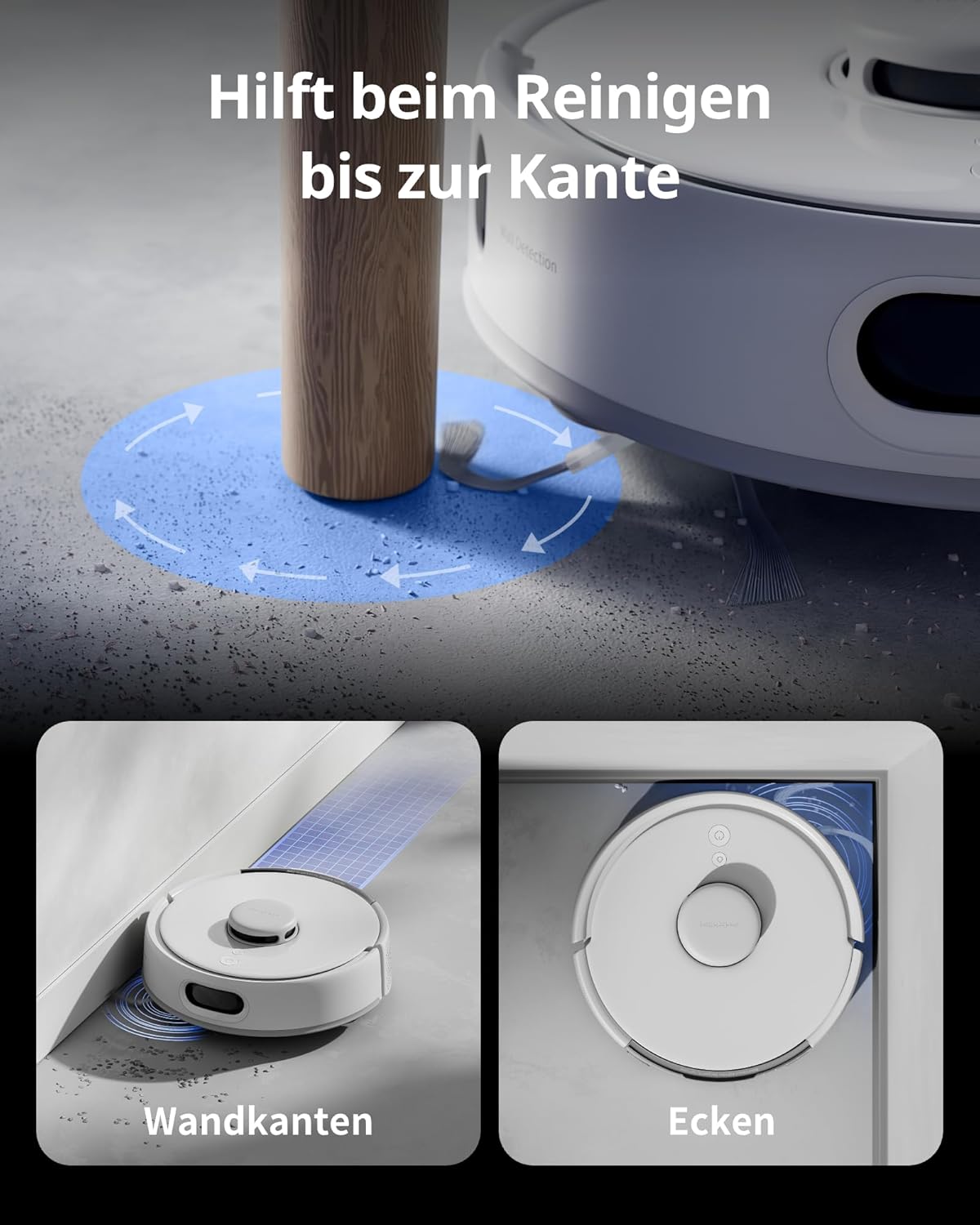 SwitchBot K10+ Pro Saugroboter mit Absaugstation 90 Tage, 45dB Ultraleise, Mini Staubsauger Roboter mit LiDAR-Navigation für Große Eckenabdeckung, Einweg-Feuchttücher zum Wischen, kompatibel mit Alexa