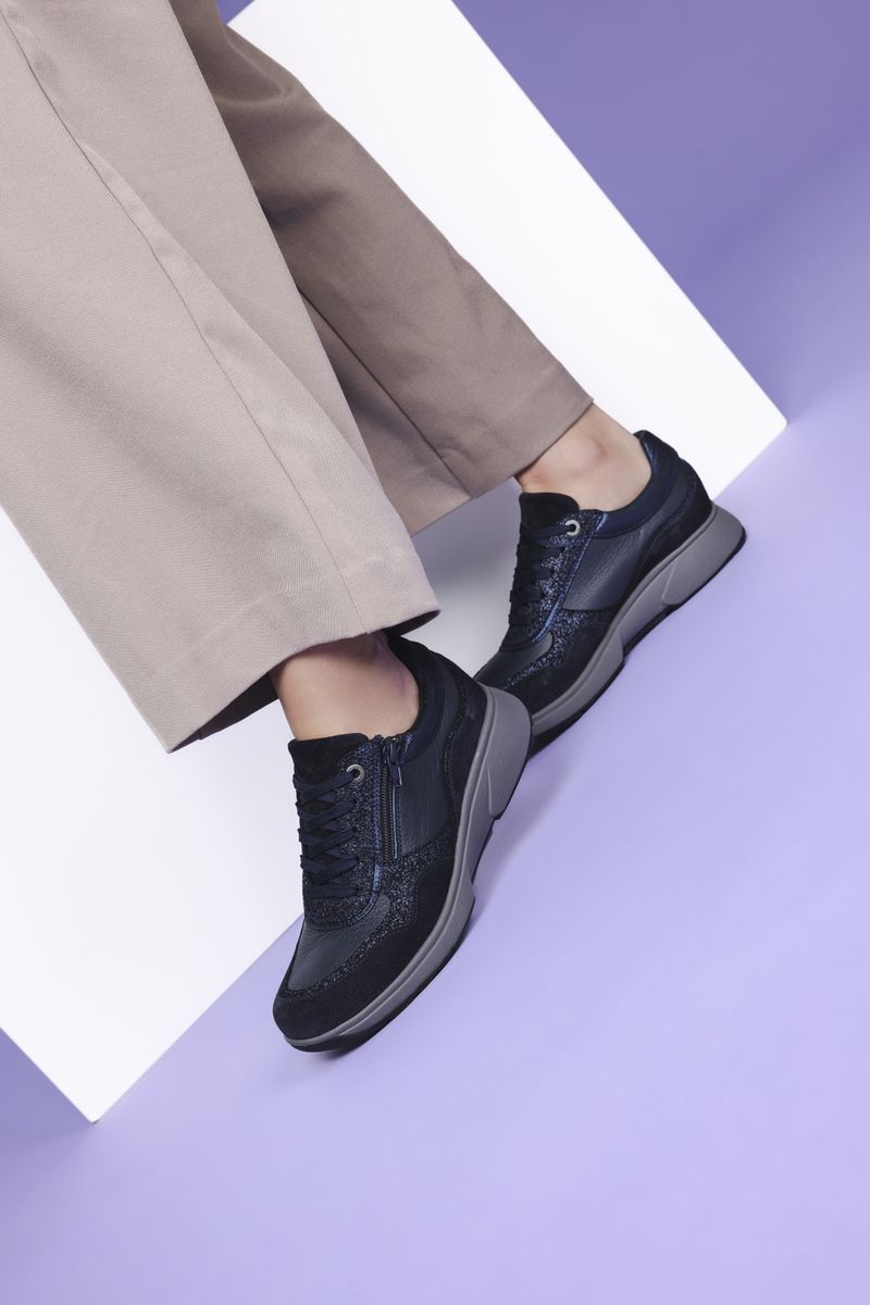 Xsensible Lima Stretchwalker Sneakers Blauw Dames
