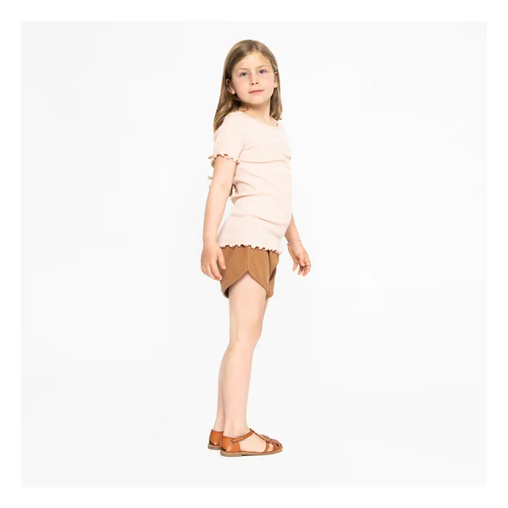 Minimalisma T-Shirt en Soie Blomst | Rose pâle