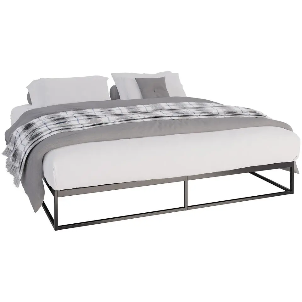 CLP Metalen bed Scala 200x180x25 cm - Zwart
