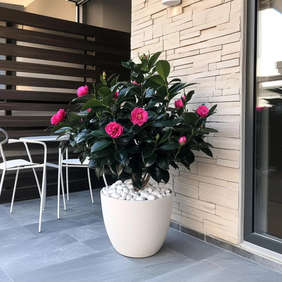 Japanse Roos - Camellia japonica 'Dr. King' - Hoogte 50-60cm - ⌀15cm