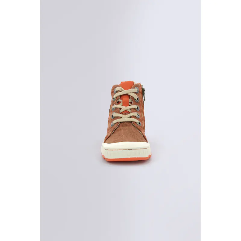 KICKRUP CAMEL ORANGE SNEAKERS HAUTES Textile Garçon
