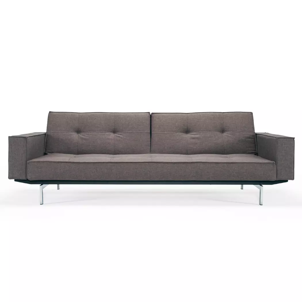 Schlafsofa mit Armlehnen Splitback Chrom