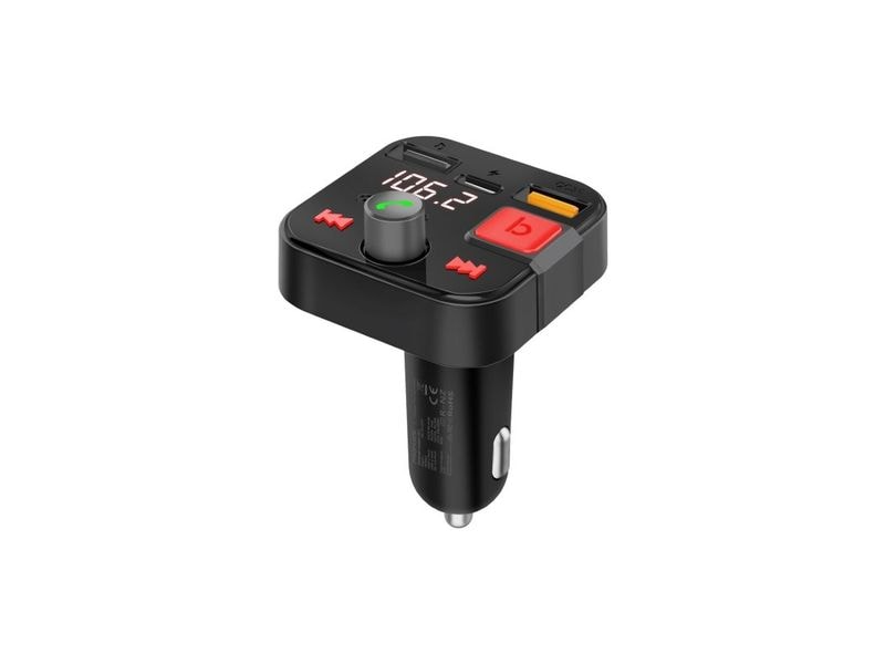 Promate ProMate PowerTune-30W FM-Transmitter Bluetooth FM-Transmitter mit Freisprecheinrichtung und Quick Charge 3.0