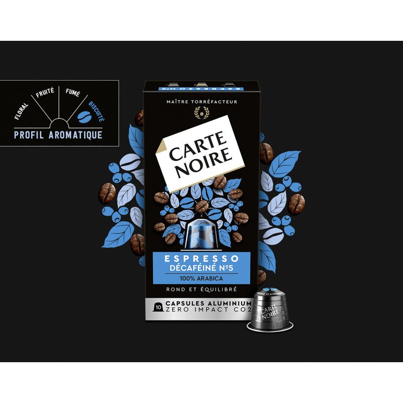 Capsules de café Carte Noire Décaféiné N° 5 - Boîte de 30