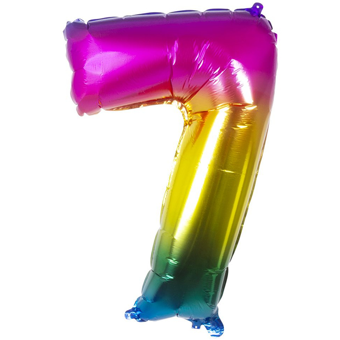Folienballon - Bunte Zahl - 0 bis 9
