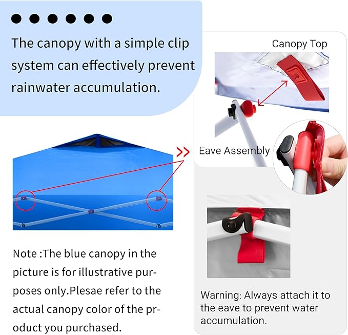 Crown Shades 10x10 Pop up Canopy Outside Canopy, Patented One Push Tent Canopy with Wheeled Carry Bag, Bonus 8 Stakes and 4 Ropes, White