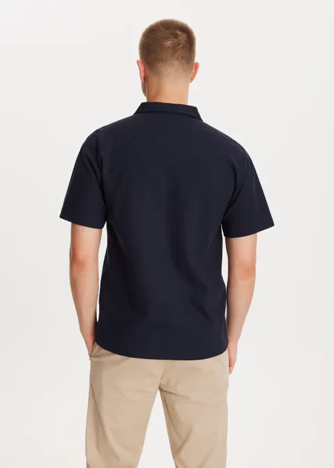 Polo met rits blauw (BLW.D)