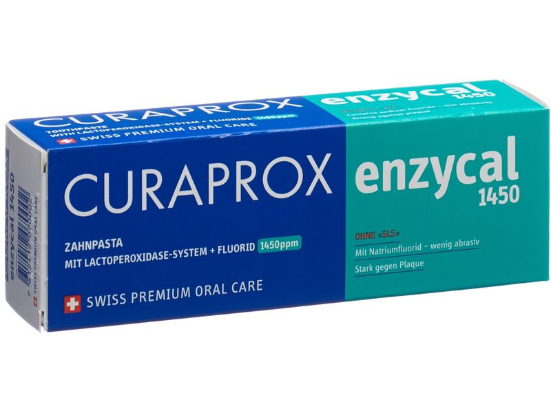 CURAPROX Zahnpasta Enzycal 1450 75 ml Zahnpflege mit Enzyme zur Bekämpfung von Bakterien