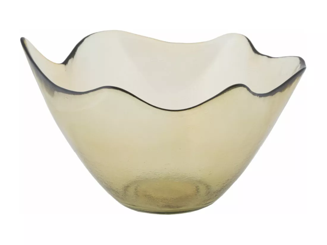 Bol en verre jaune Ø 30x18 cm