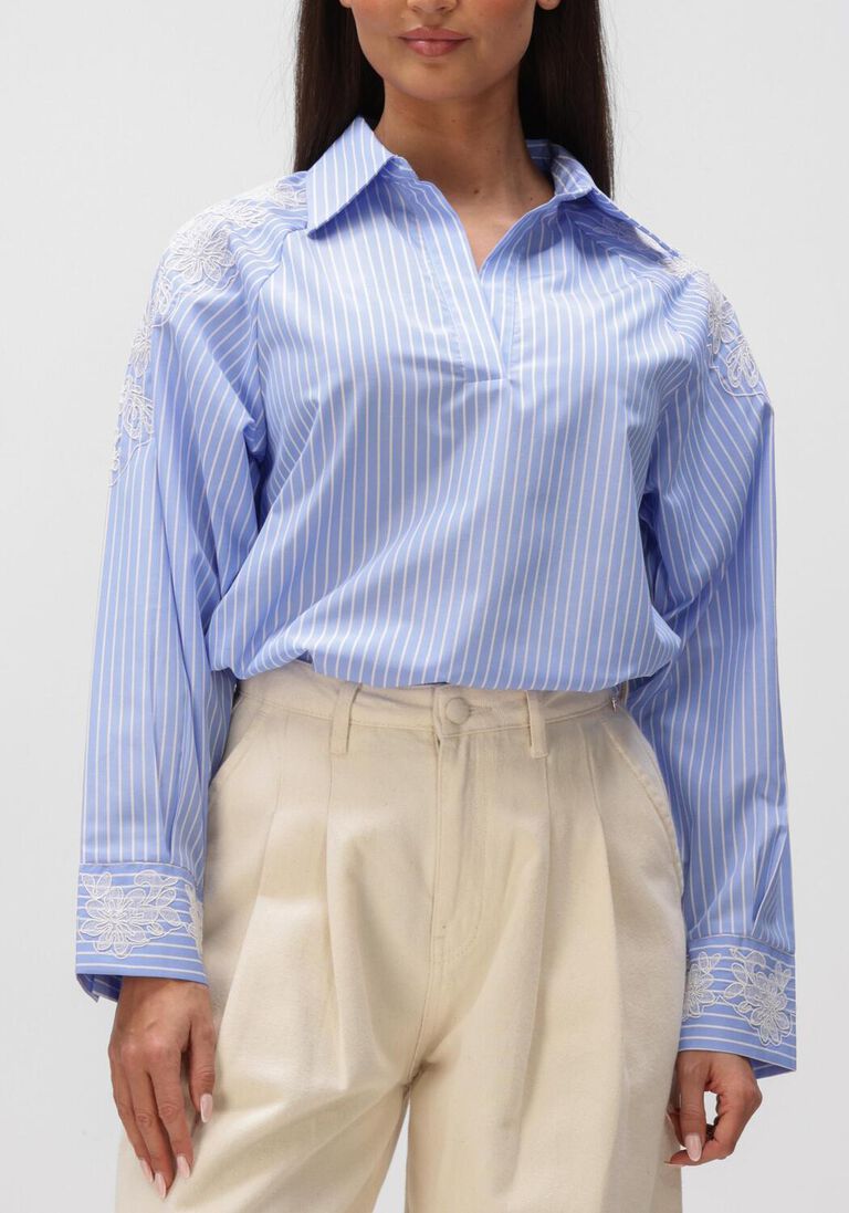 lichtblauwe bruuns bazaar blouses mesquitebbkaloe blouse