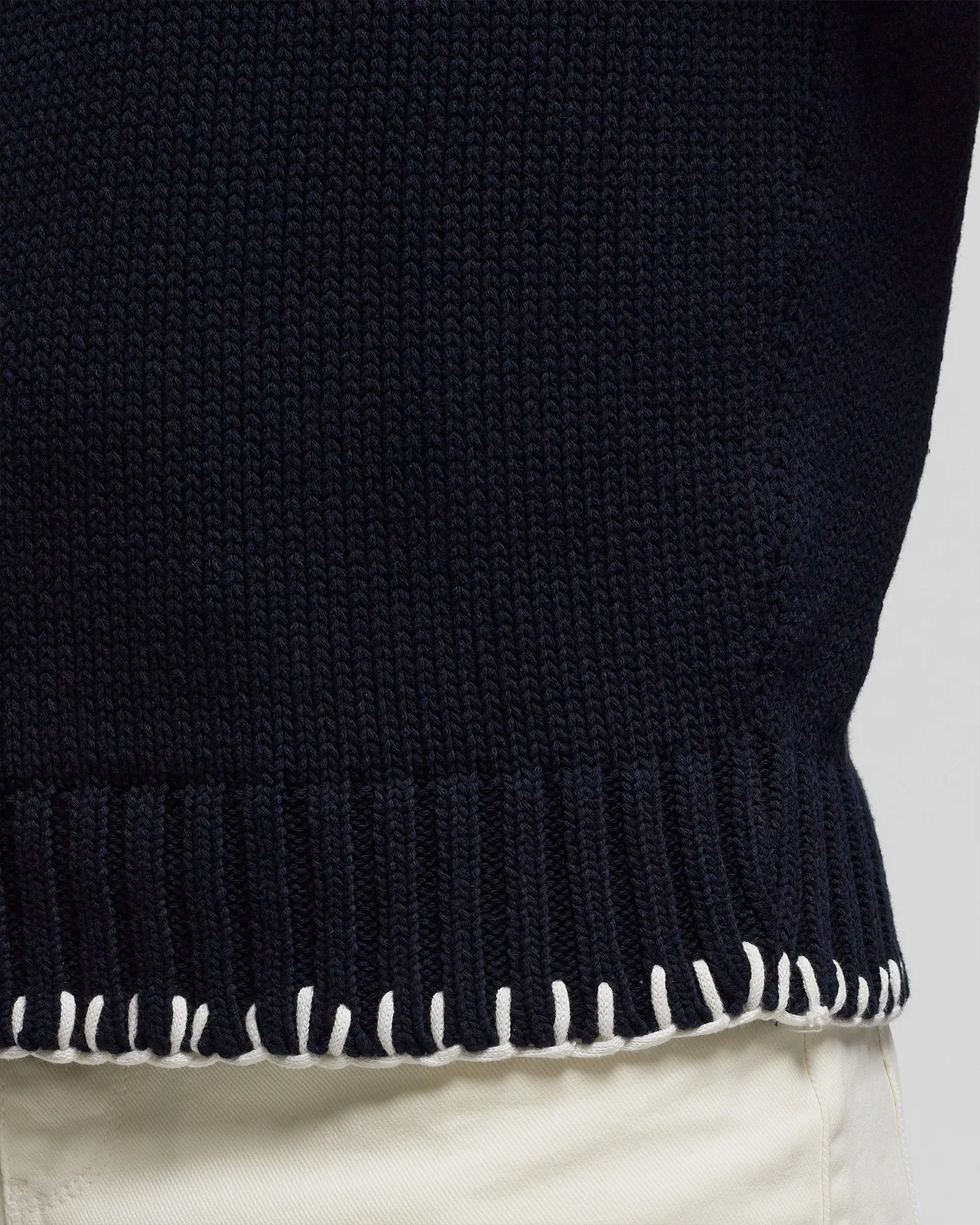 Arte Antwerp Baseball Stitch hem knit Vest