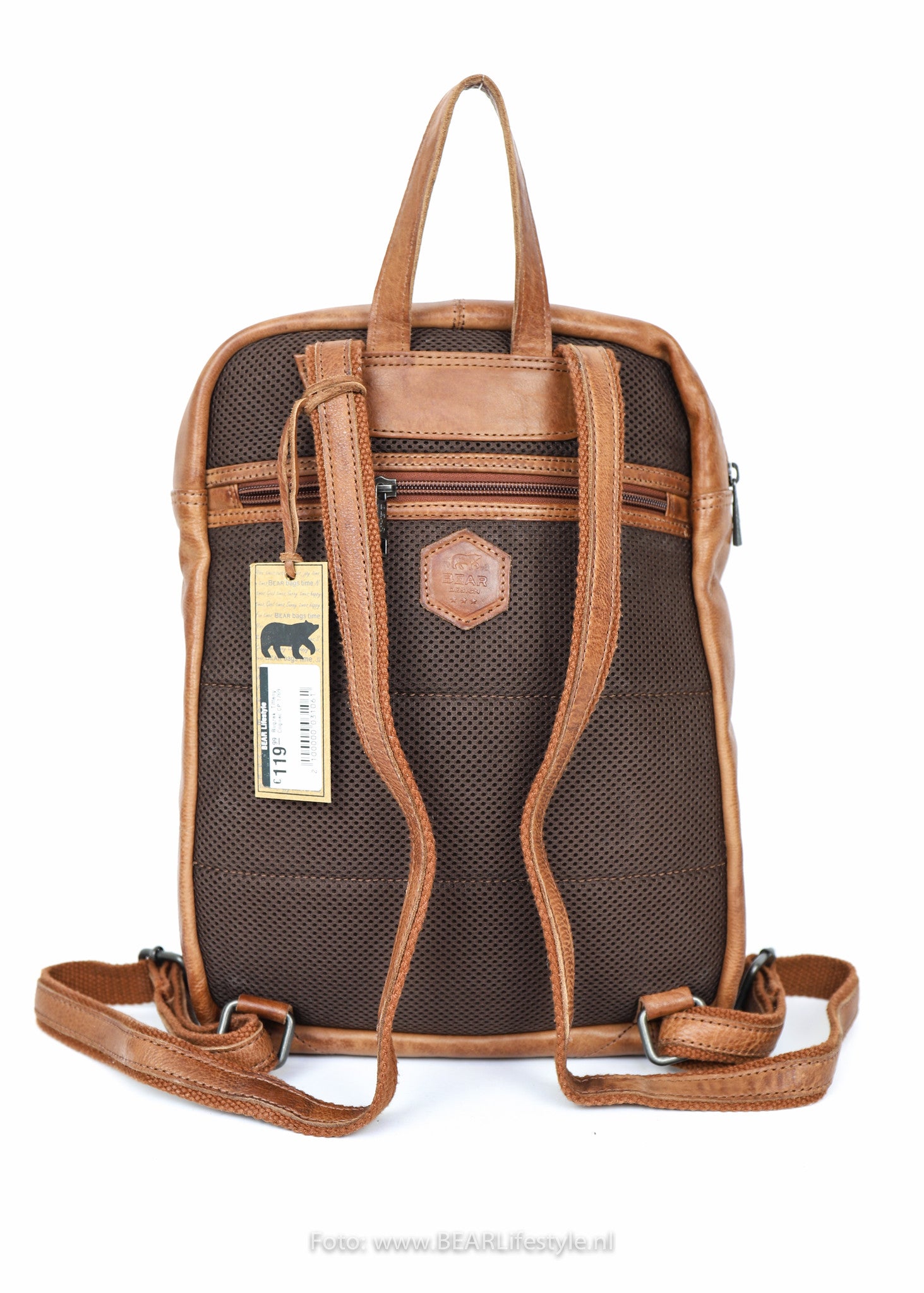 Rugzak 'Tiffany' cognac Cognac