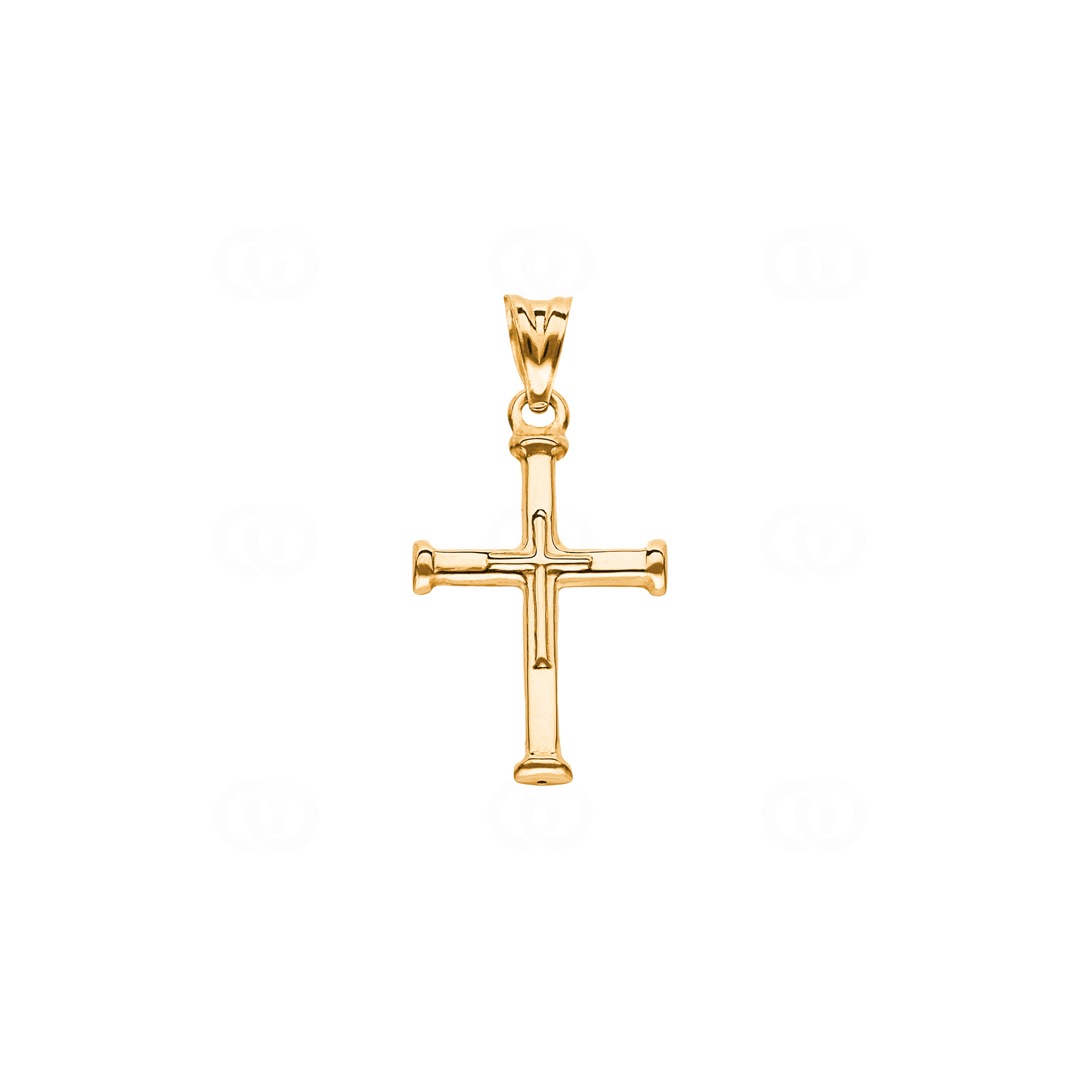 Anhänger 750/18 K Gelbgold Kreuz 27 x 17mm