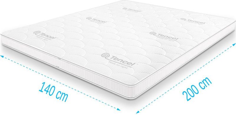 Topdekmatras traagschuim Tencel Deluxe 140x200 dikte 11 cm