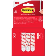 3M  Paquet de recharge languettes adhésives, blanc