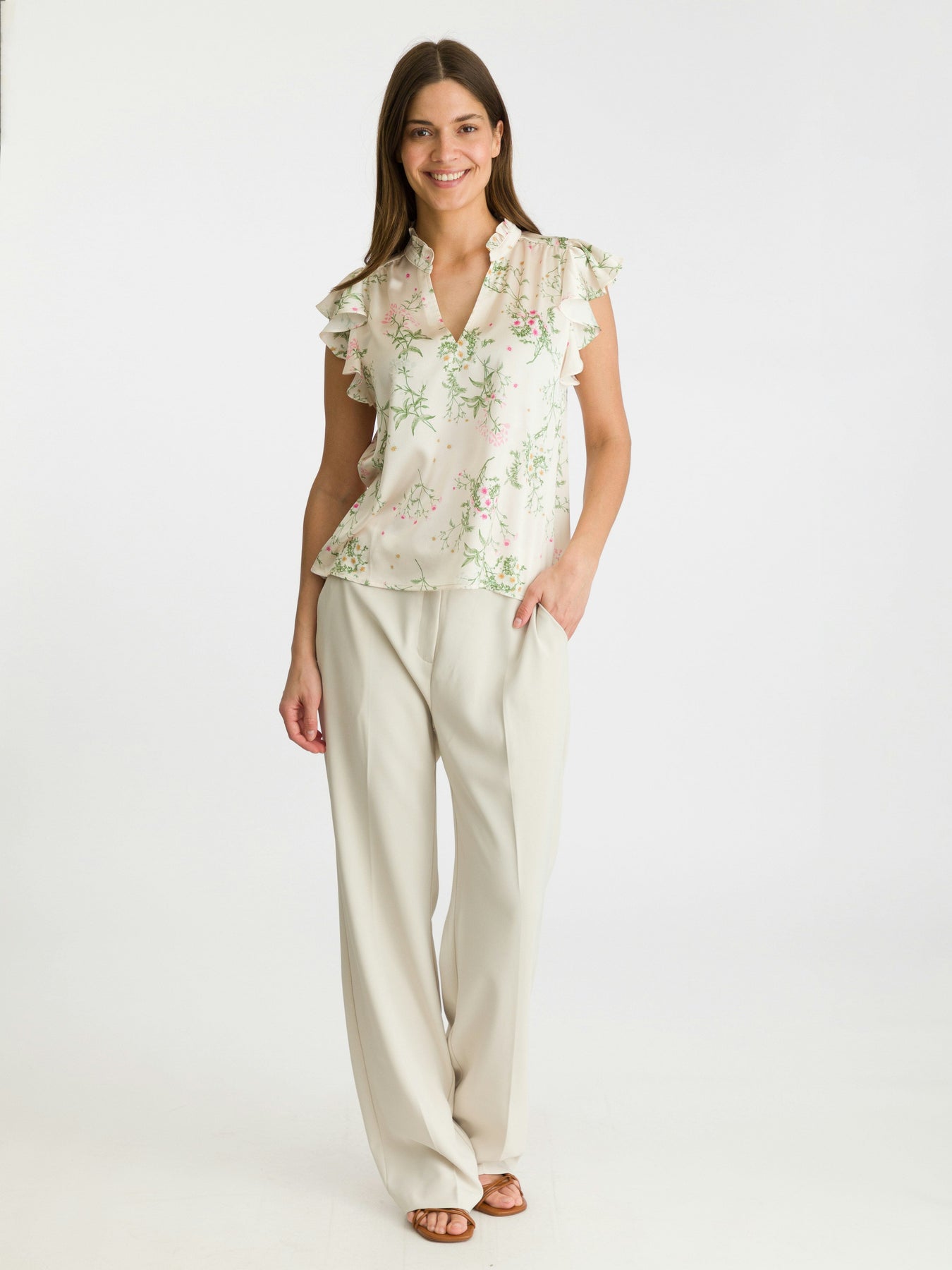 Neo Noir Stella Flower Field Blouse