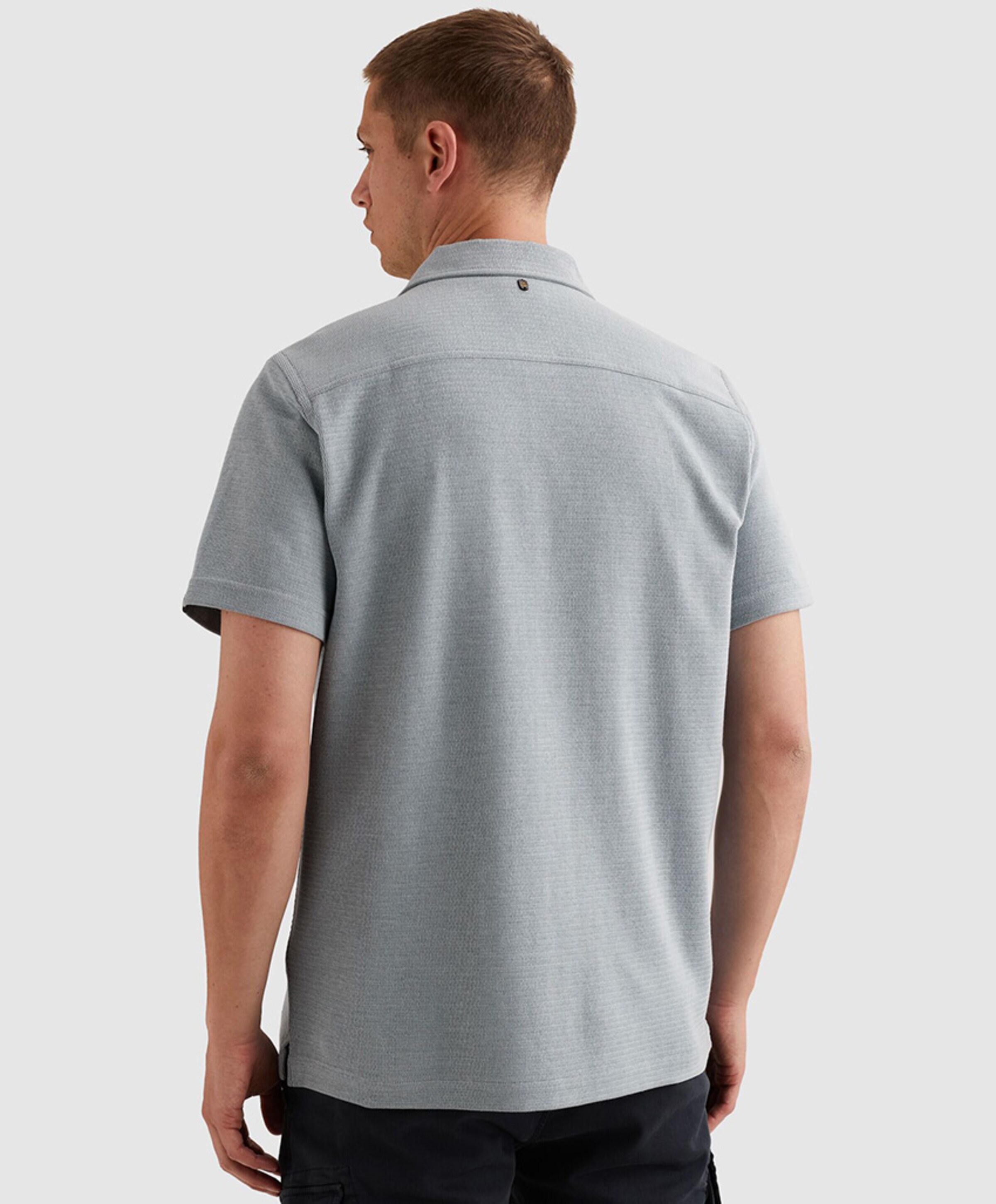 PME Legend Heren overhemd korte mouw blauw