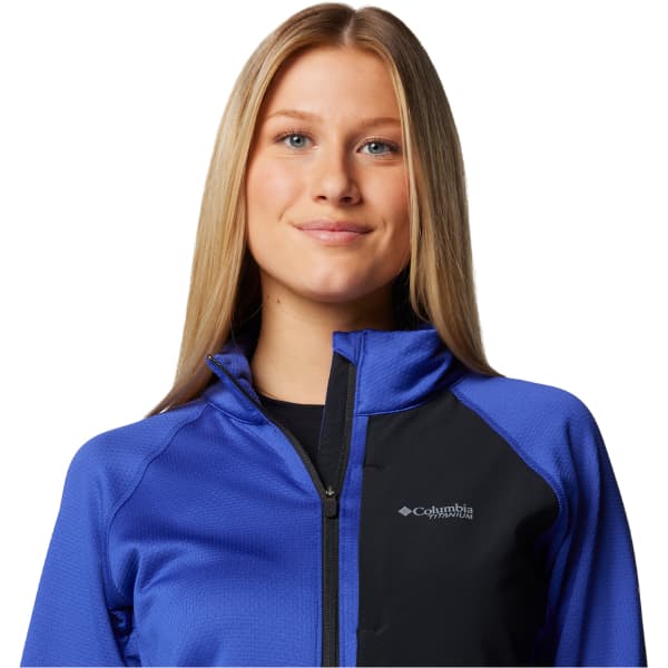Veste polaire randonnée COLUMBIA W TRIPLE CANYON GRID FLEECE FZ CLEMATIS BLUE