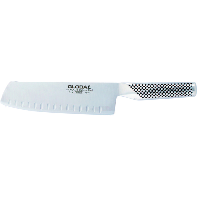 Couperet à légumes Global Série G lame alvéolée 18 cm