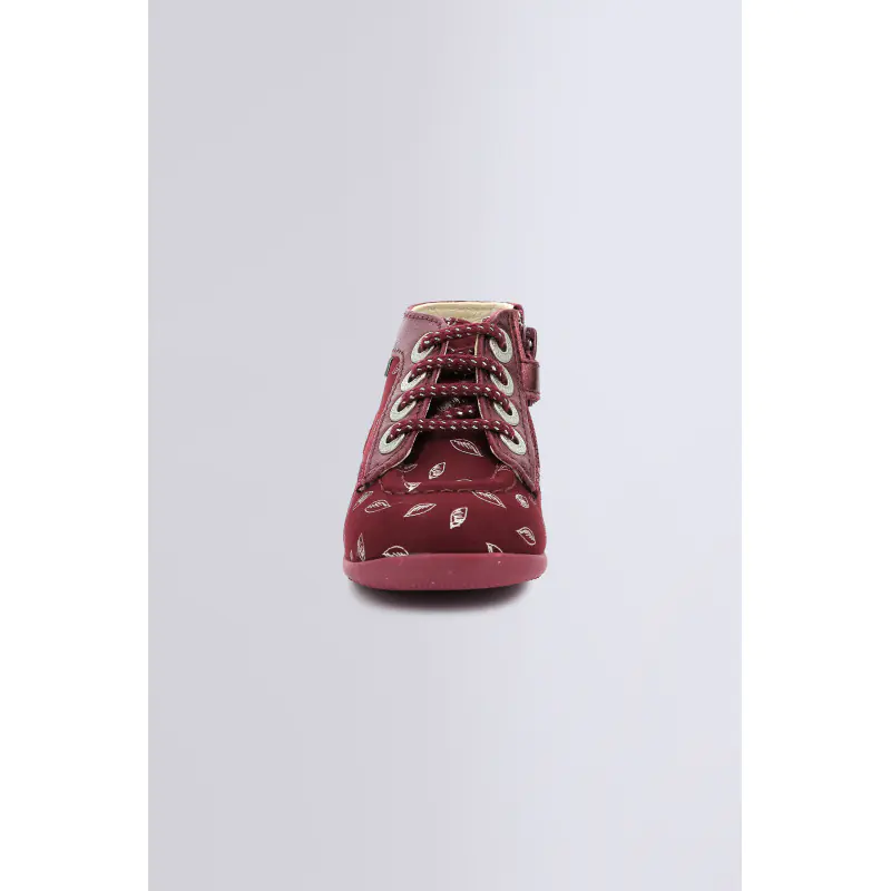 BONZIP BORDEAUX IMPRIME BOTTILLONS Cuir Fille